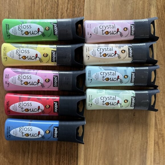 Pebeo Multisurface 3D Paint 4 Crystal Touch And 5 Gloss Touch Never Used - Picture 2 of 4